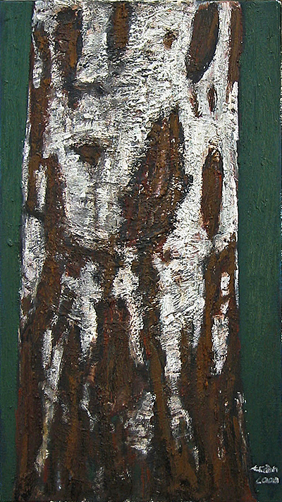 Birke, 2000, Öl auf Leinwand