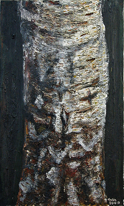 Birke, 2000, Öl auf Leinwand