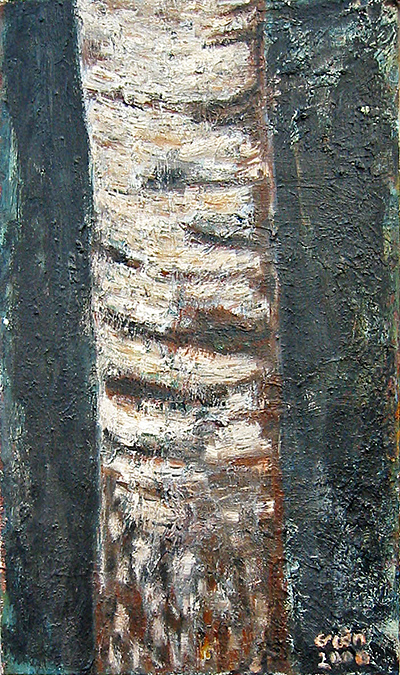 Birke, 2000, Öl auf Leinwand