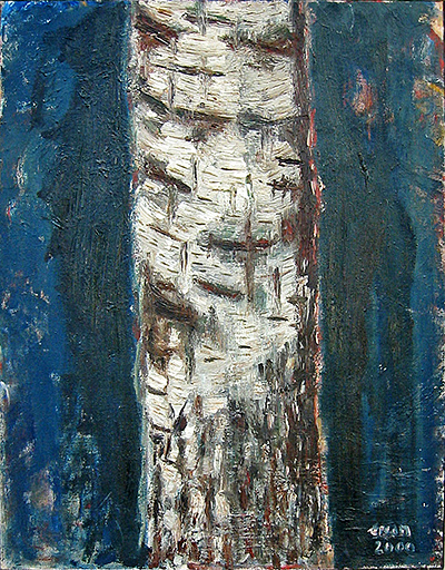Birke, 2000, Öl auf Leinwand