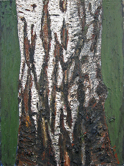 Birke, 2002, Öl auf Leinwand