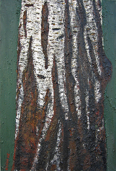 Birke, 2002, Öl auf Leinwand