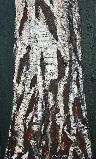 Birke, 2001, Öl auf Leinwand
