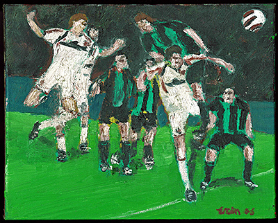 Fussball, 2006, 24 x 30cm, Öl auf Leinwand
