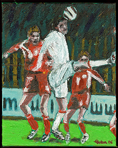 Fussball, 2006, 30 x 24cm, Öl auf Leinwand