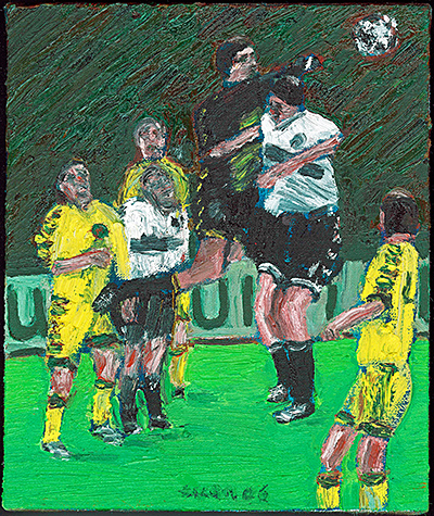 Fussball, 2006, 32 x 27cm, Öl auf Leinwand