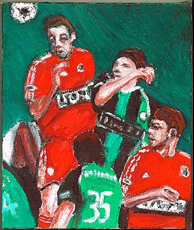 Fussball, 2006, 24 x 30cm, Öl auf Leinwand