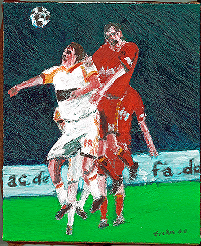 Fussball, 2006, 34 x 28cm, Öl auf Leinwand
