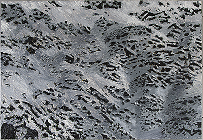 Schnee-Berghang 2018, Öl auf Leinwand, 72.5 x 99.5cm