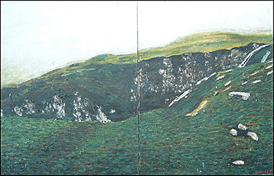 Alp, 2002, zweiteilig, Öl auf Leinwand