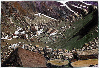 Berglandschaft, 2005, 70 x 100cm, Öl auf Leinwand