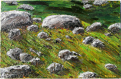 Alp, 2004, 45 x 70cm, Öl auf Leinwand