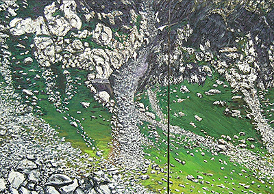 Alp, 2005/06, 180 x 400cm, zweiteilig, Öl auf Leinwand