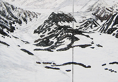 Alp, 2004, 170 × 300cm, zweiteilig, Öl auf Leinwand